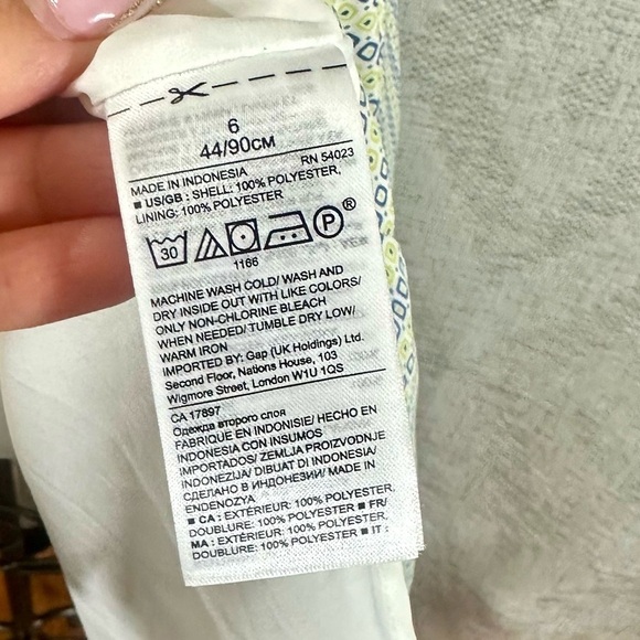 Banana Republic Print Strappy Handkerchief-Hem Dress size 6 - Picture 10 of 11